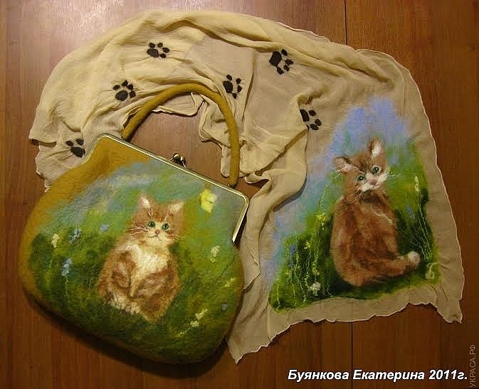 шерстяная акварель мастер-класс в украсе Екатерина Буянкова