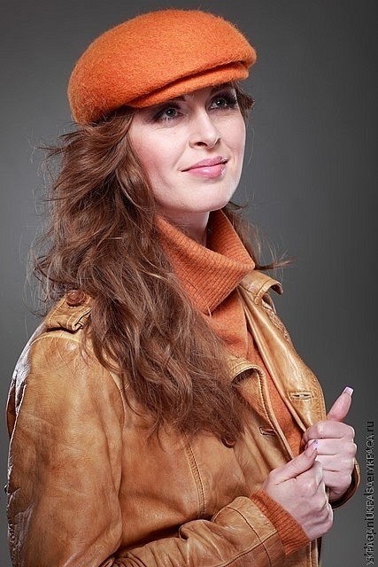 Головные уборы Светланы Кот-apelsinovaya-kepka-reglan