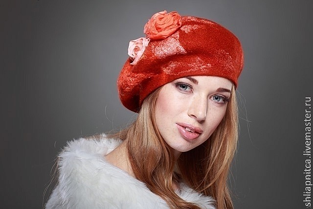 Головные уборы Светланы Кот-terrakotovyj-beret
